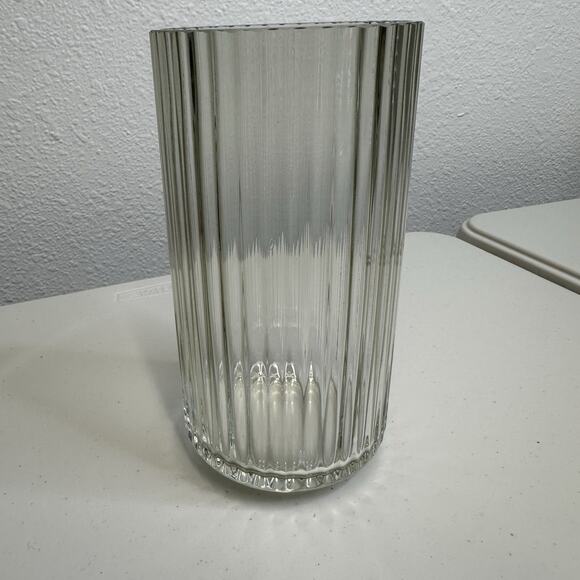 Lyngby Danmark Glass Vase Transparent Smoke 20 cm Mouth Blown Porcelain - Picture 5 of 6